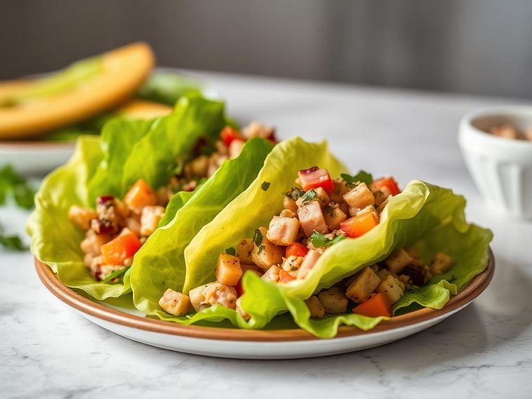 Ham Salad Lettuce Wraps