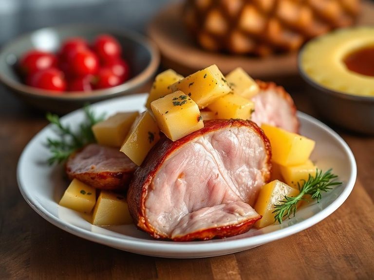 Ham Steaks with Pineapple