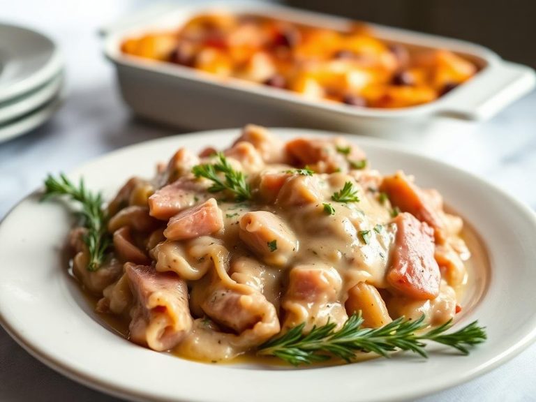 Ham Stroganoff Casserole