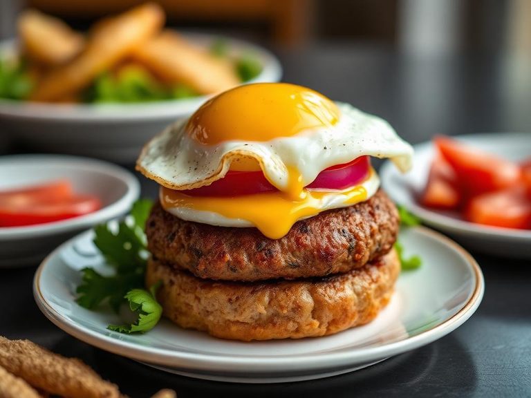 Hamburger Patty with Egg