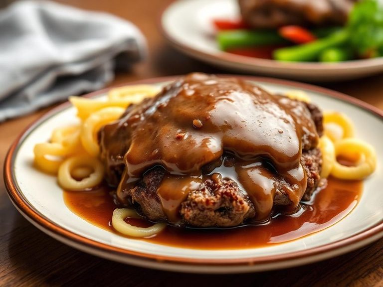 Hamburger Steak with Brown Gravy