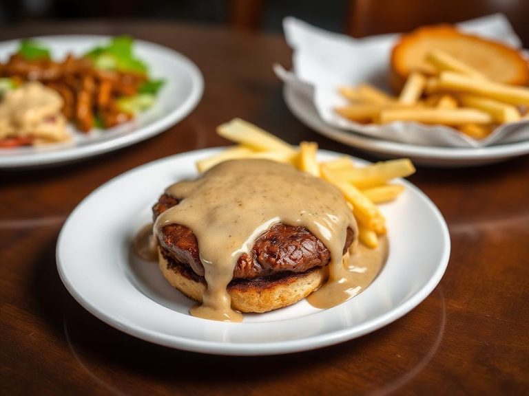 Hamburger steak with gravy