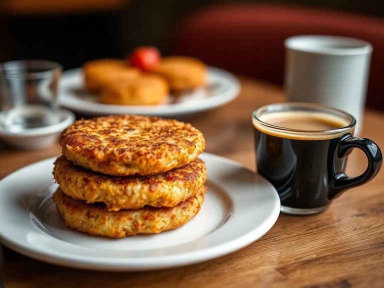 Hash Brown Round & Coffee Breakfast