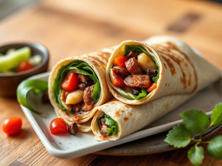 Health-conscious pancake wraps