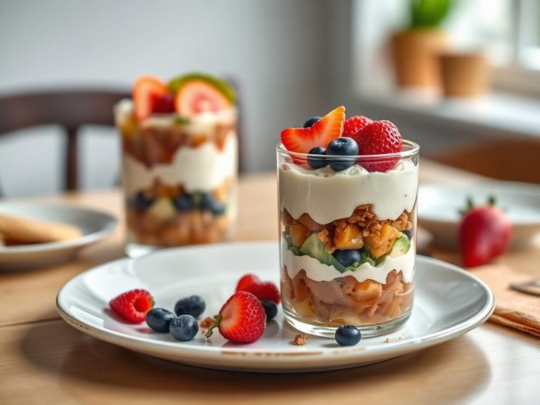 Healthy breakfast parfait