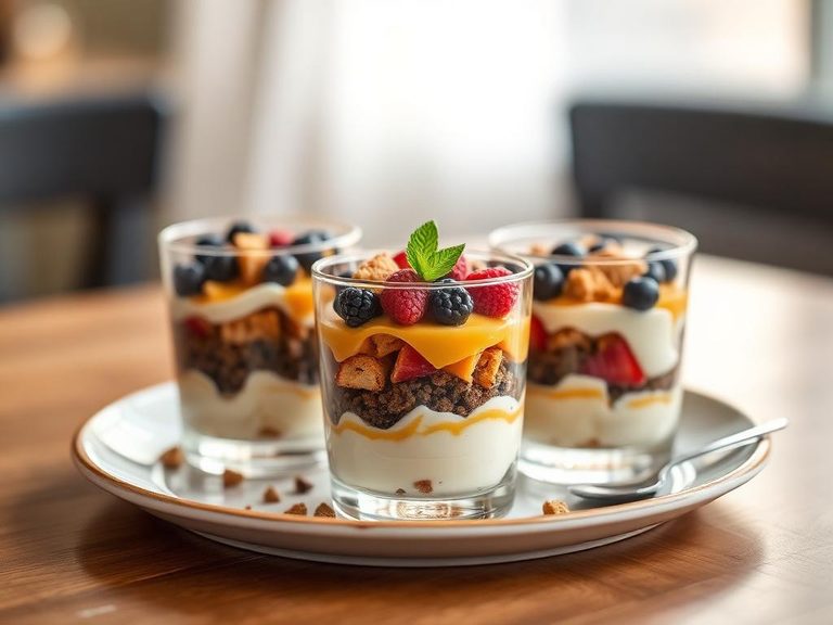 Healthy dessert parfaits
