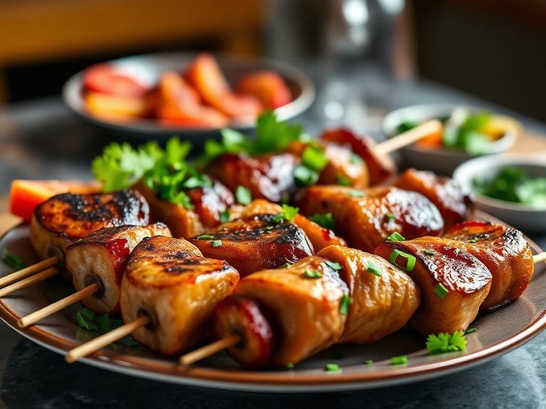 Heart kebabs (Middle Eastern and Mediterranean styles)