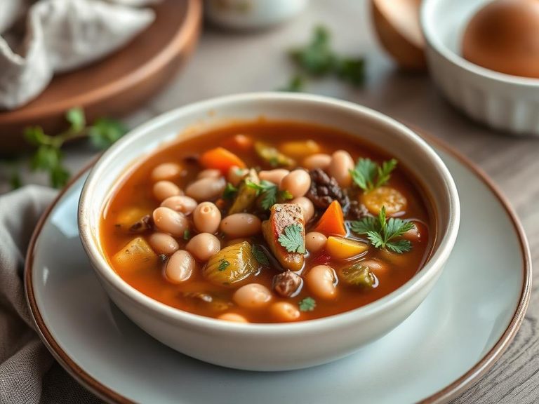 Hearty bean and vegetable soup