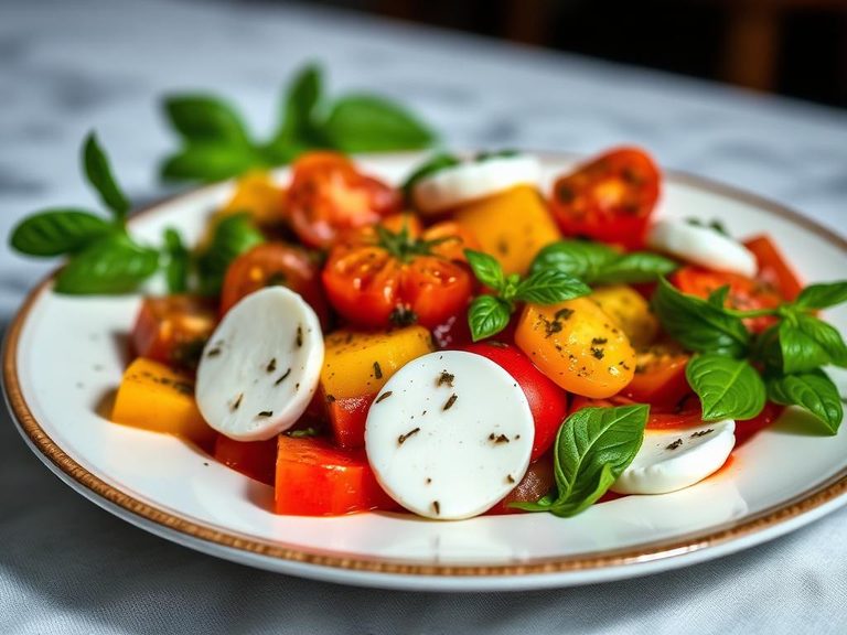 Heirloom Tomato Salad with Mozzarella