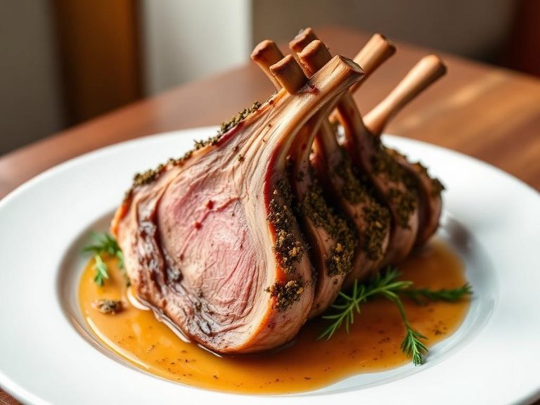 Herb-Crusted Roast Rack of Lamb