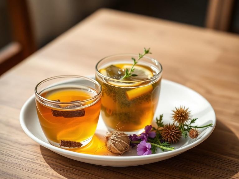 Herbal tea with fireweed and other local plants