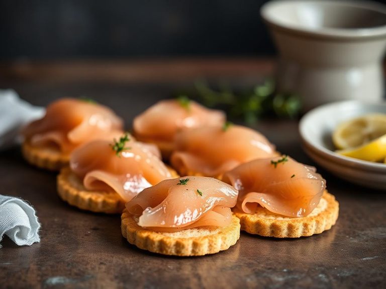 Herring on Rye Wafers