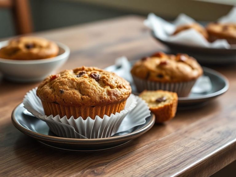 High-fiber muffins and quick breads