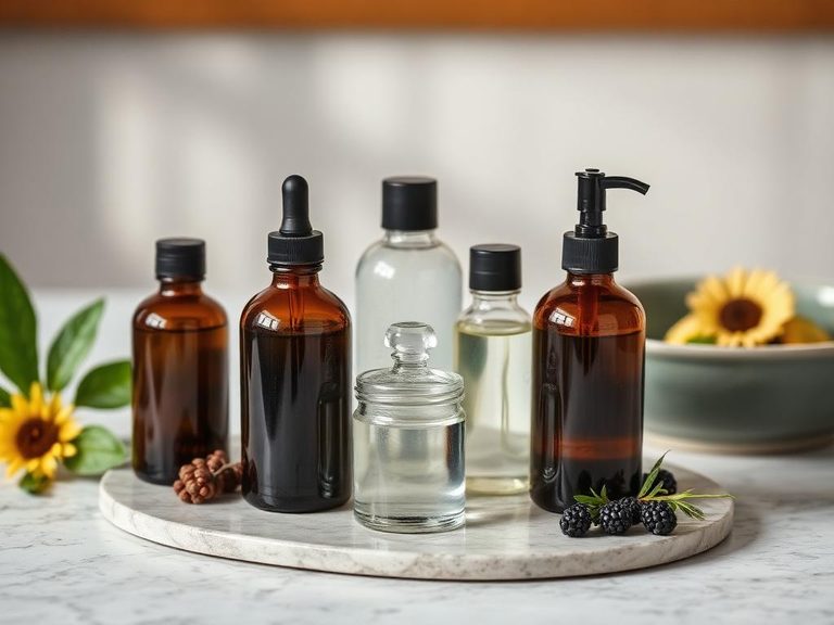 Homemade beauty products and massage oils