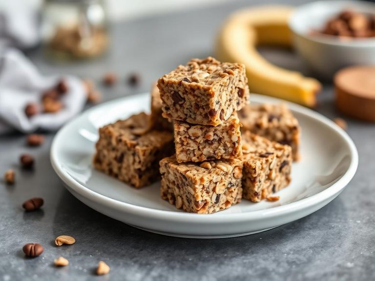 Homemade cereal bars or energy bites