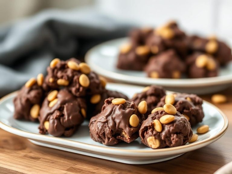 Homemade chocolate peanut clusters