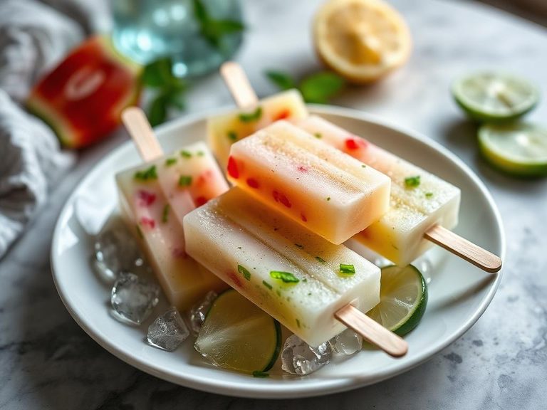 Homemade electrolyte popsicles