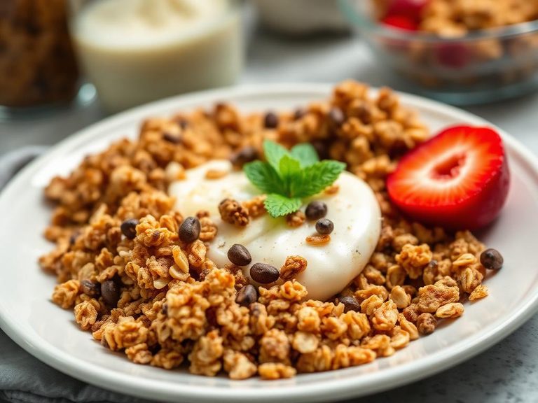 Homemade granola and muesli