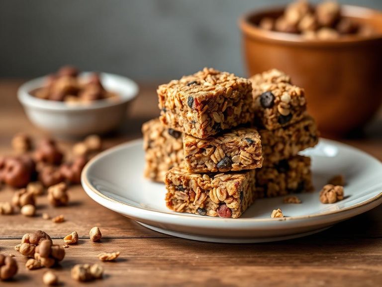 Homemade granola bars or energy bites