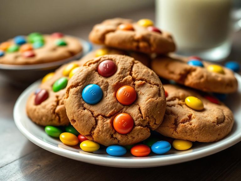 Homemade M&M Cookies