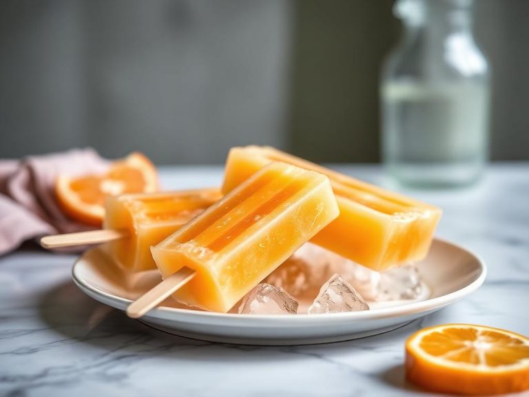 Homemade Orange Popsicles