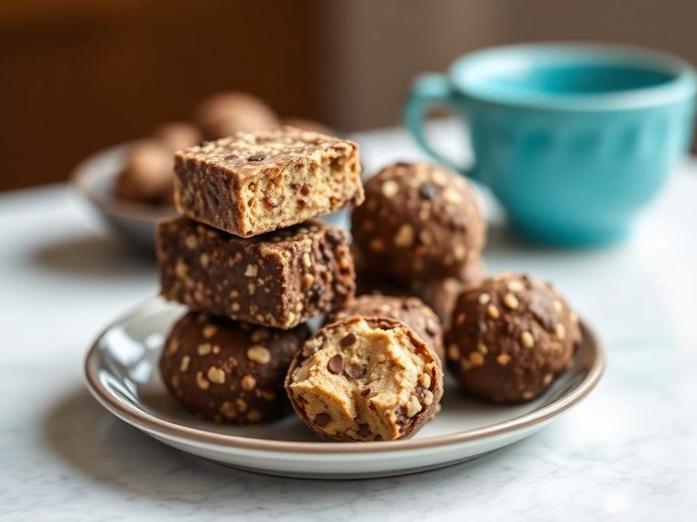 Homemade protein bars and energy bites