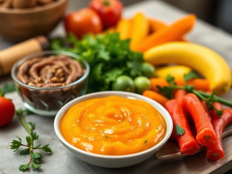 Homemade vegetable purée blends
