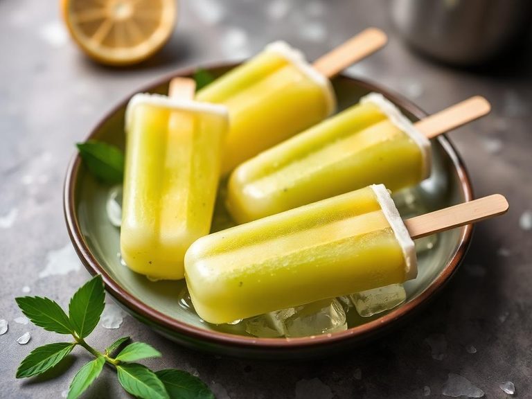 Honey-Ginseng Green Tea Popsicles