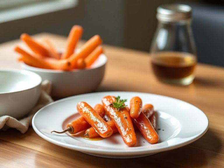 Honey-glazed baby carrots