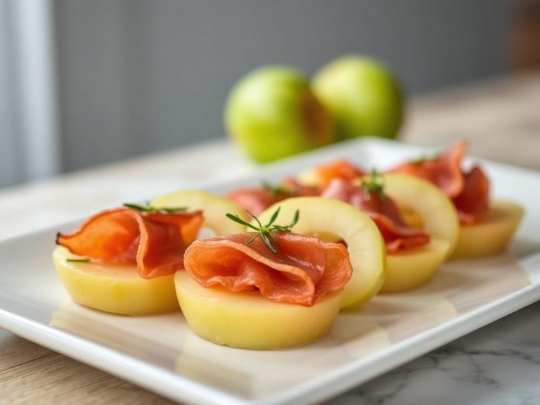 Honeydew and prosciutto appetizer