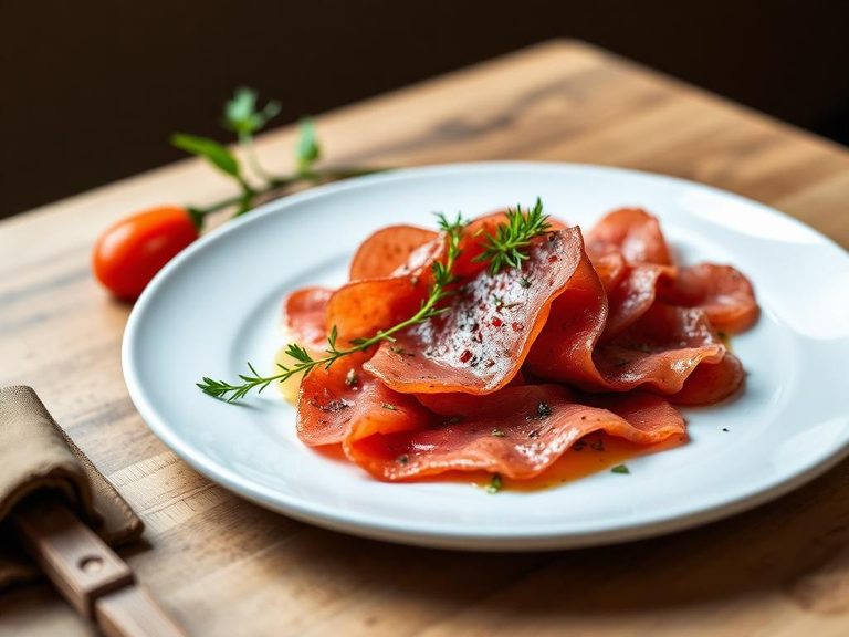 Horse meat carpaccio