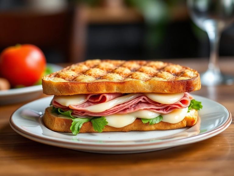 Hot Ham and Cheese Panini