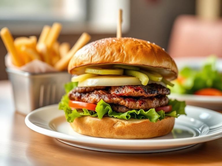 Hot Hamburger Sandwich