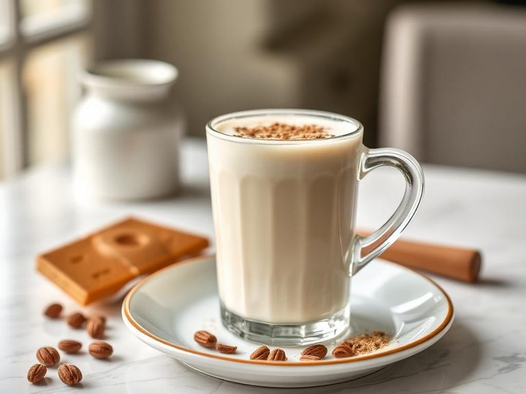 Hot malted milk beverage