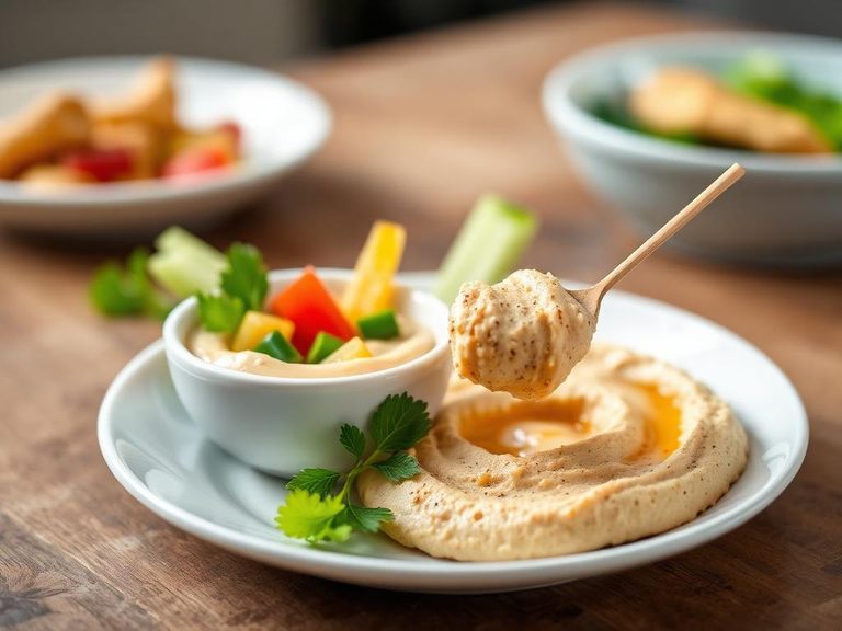 Hummus and vegetable dipper
