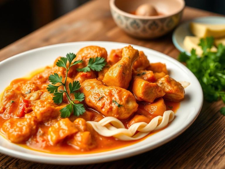Hungarian Chicken Paprikash (inspired)