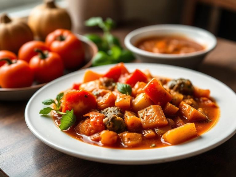 Hungarian lecsó (pepper and tomato stew)