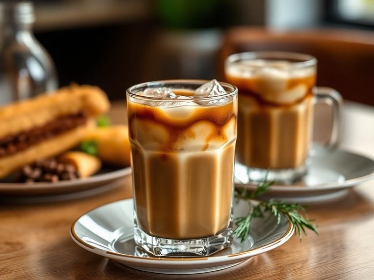 Iced chicory coffee