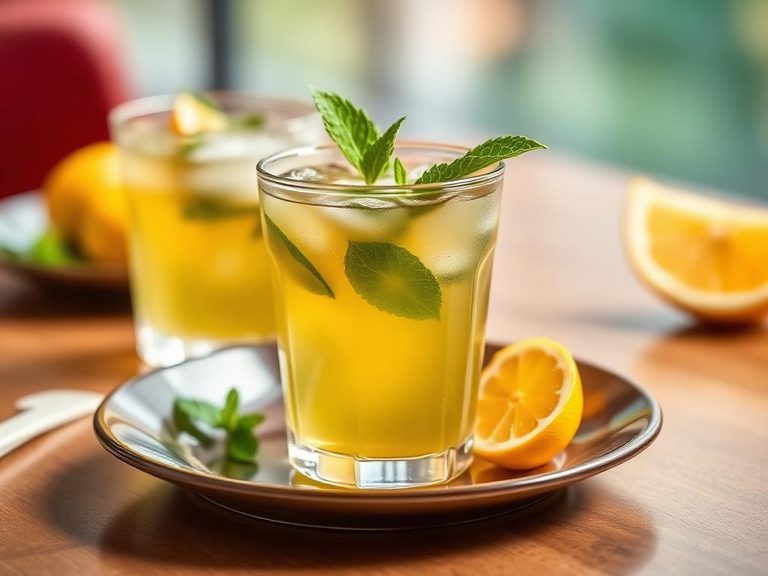 Iced ginger green tea