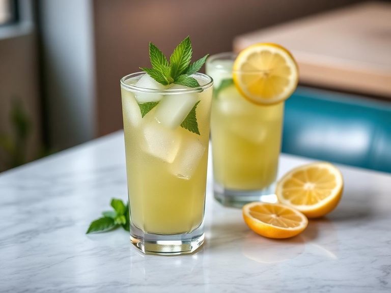 Iced green tea lemonade