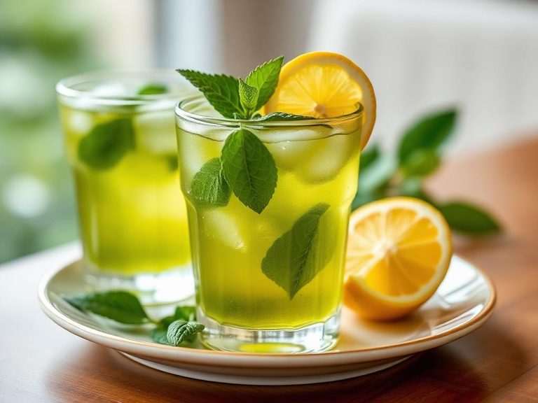 Iced Green Tea with Lemon