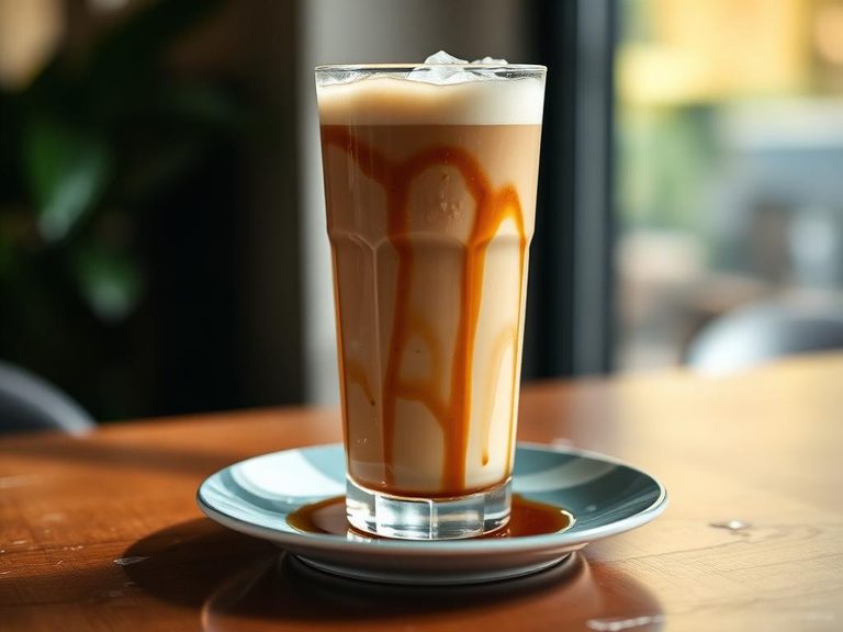 Iced Latte with Vanilla Syrup