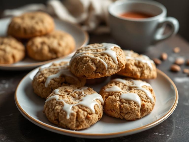 Iced oatmeal cookies