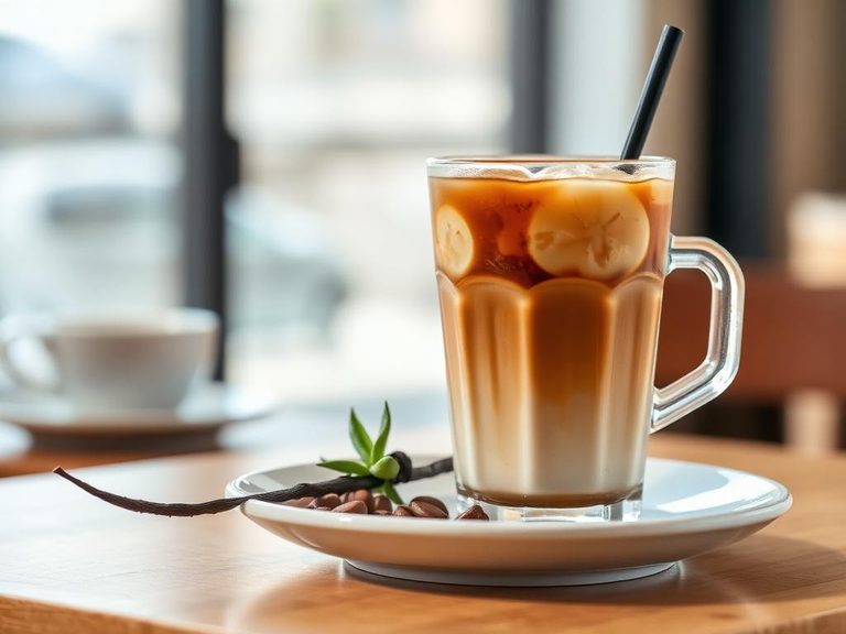 Iced vanilla coffee