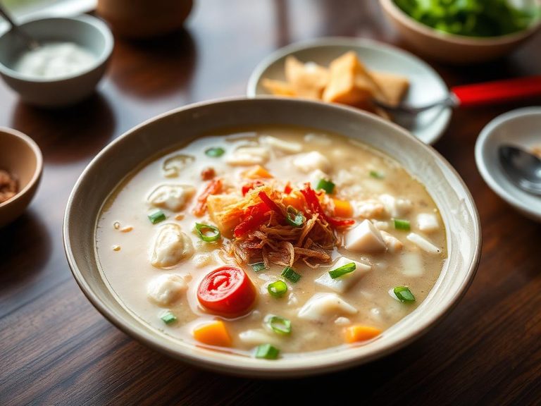 In congee (rice porridge)
