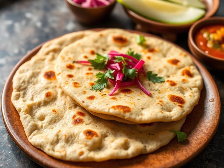 Indian Mooli Paratha (stuffed radish flatbread)