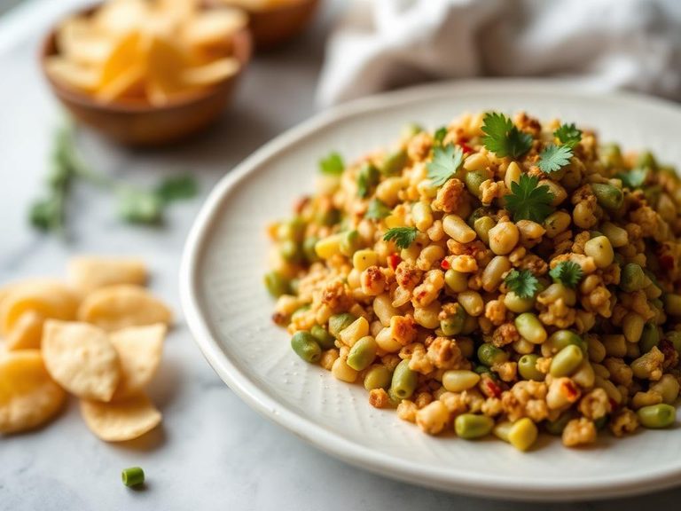 Indian Moong Dal Sprouts Chaat