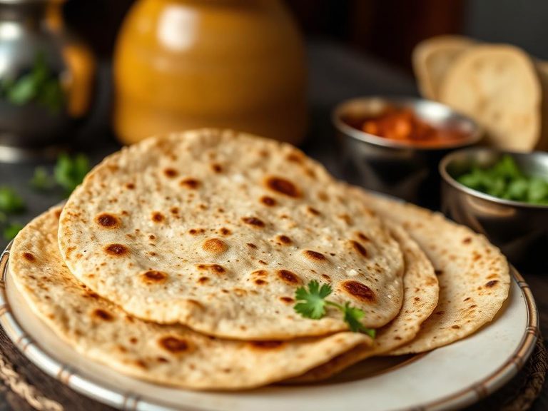 Indian Rotla or Bajra Roti (flatbread)