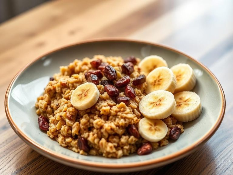 Instant Banana Bread Oatmeal Bowl
