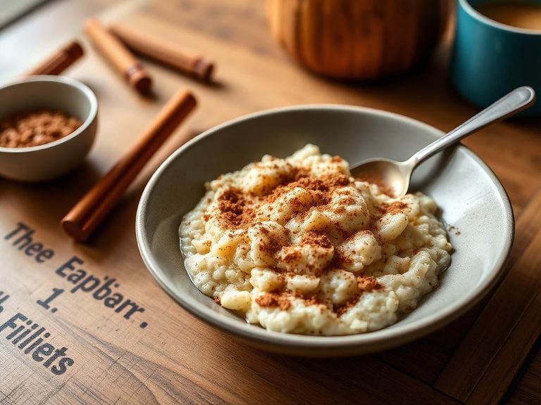 Instant oatmeal with cinnamon